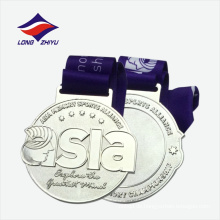 Großhandel Gold Silber Bronze Metall Medaille mit Band
